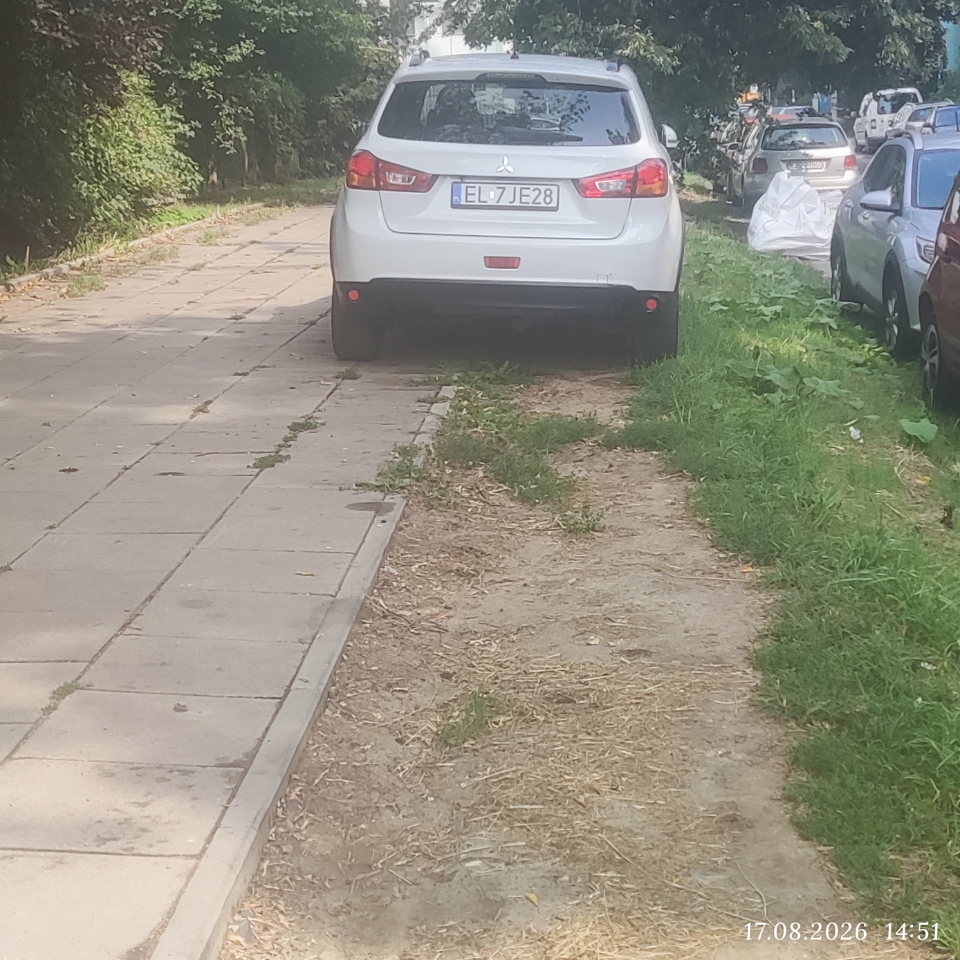 Mistrz parkowania w pojeździe o numerach EL7JE28