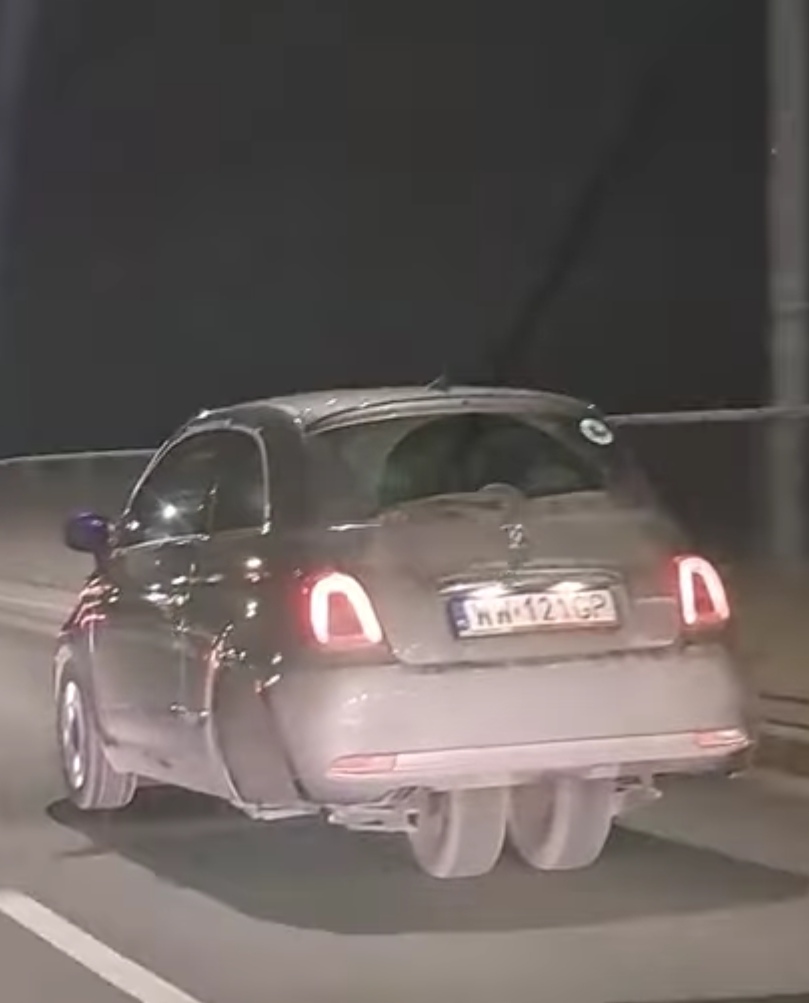 Dziwna sprawa. Auto ma z tyłu koła na środku... To jest jakaś przeróbka. Ciekawe co na do diagnosta.